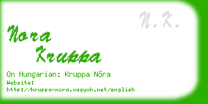 nora kruppa business card