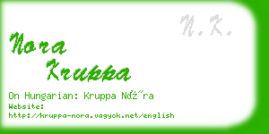 nora kruppa business card
